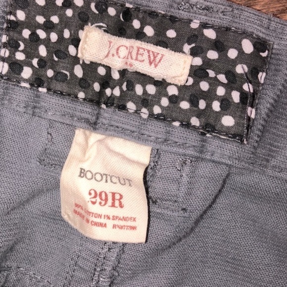 JCREW size 29R grey corduroy pants - Picture 3 of 4